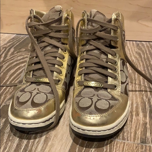 coach high top tennis shoes